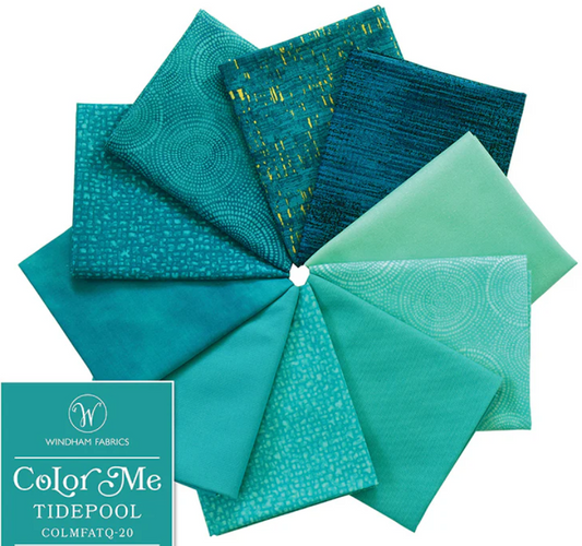 Color Me Tidepool - Pkg of 10 Fat Quarters by Windham Fabrics