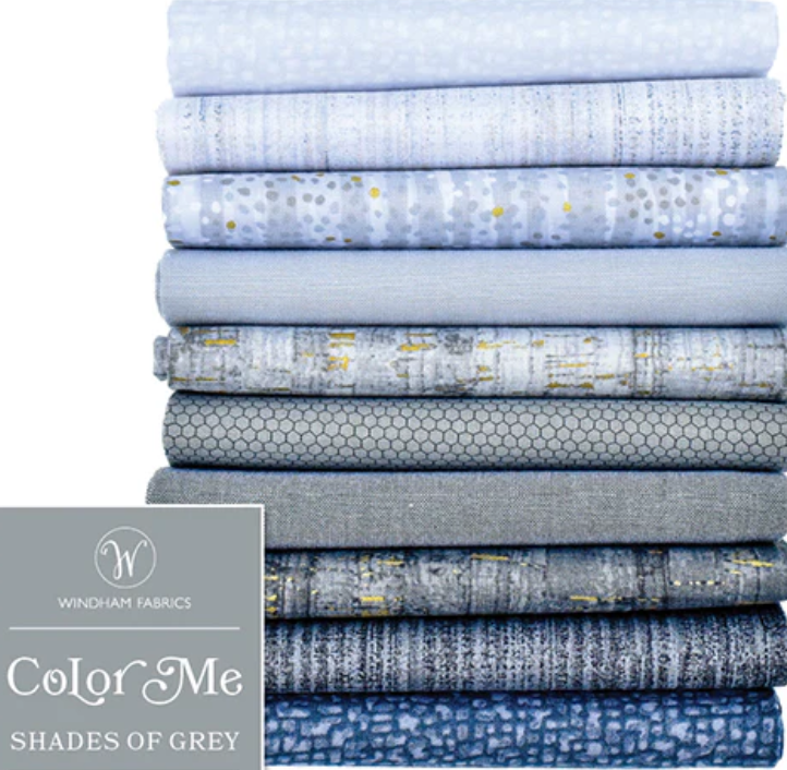Color Me Shades of Grey - Pkg of 10 Fat Quarters by Windham Fabrics&nbsp;