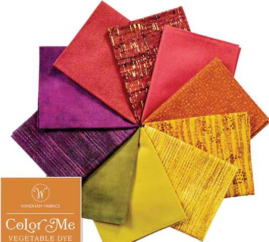 Color Me Vegetable Dye - Pkg of 10 Fat Quarters by Windham Fabrics