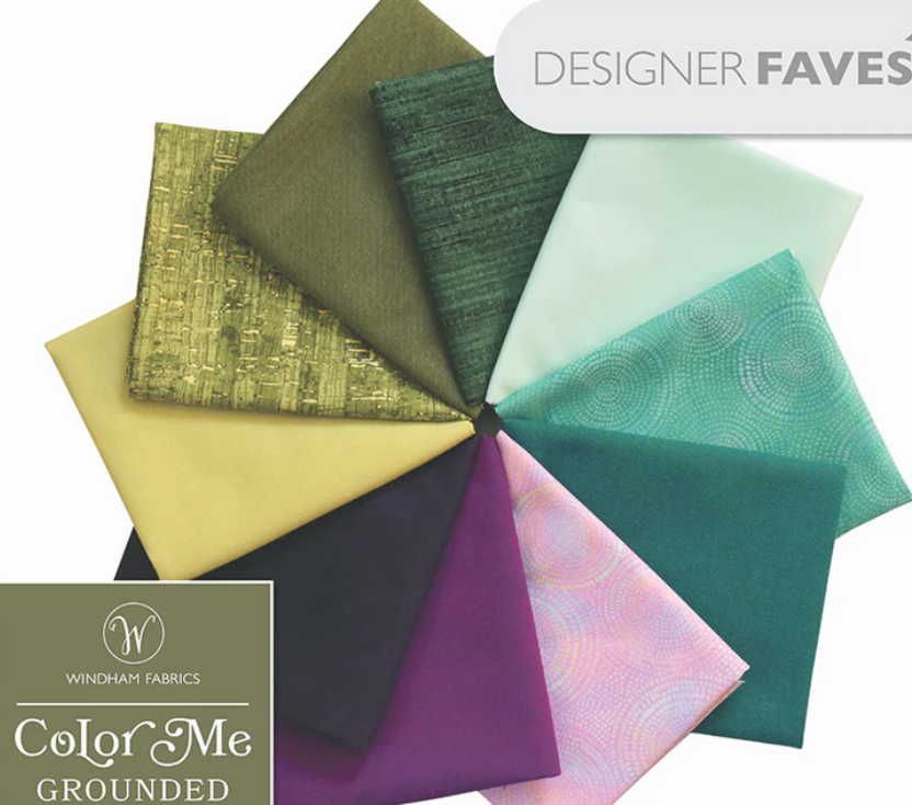 Color Me Grounded - Pkg of 10 Fat Quarters by Windham Fabrics