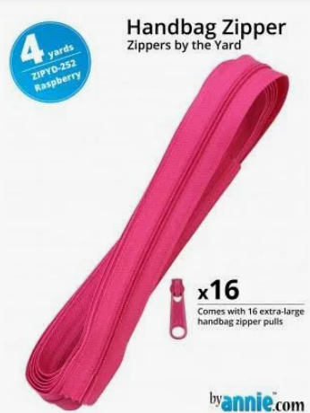 Zippers by the Yard by Annie - Raspberry #252