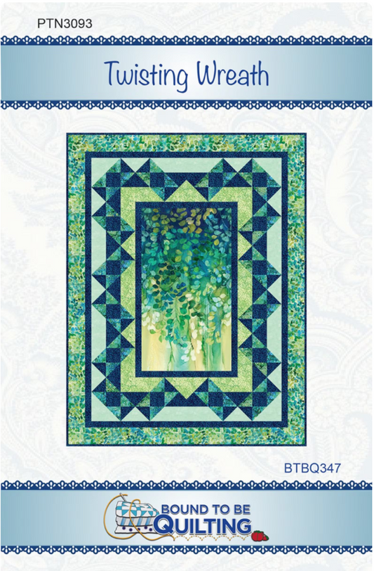 Twisting Wreath - A Panel Pattern by Bound to be Quilting