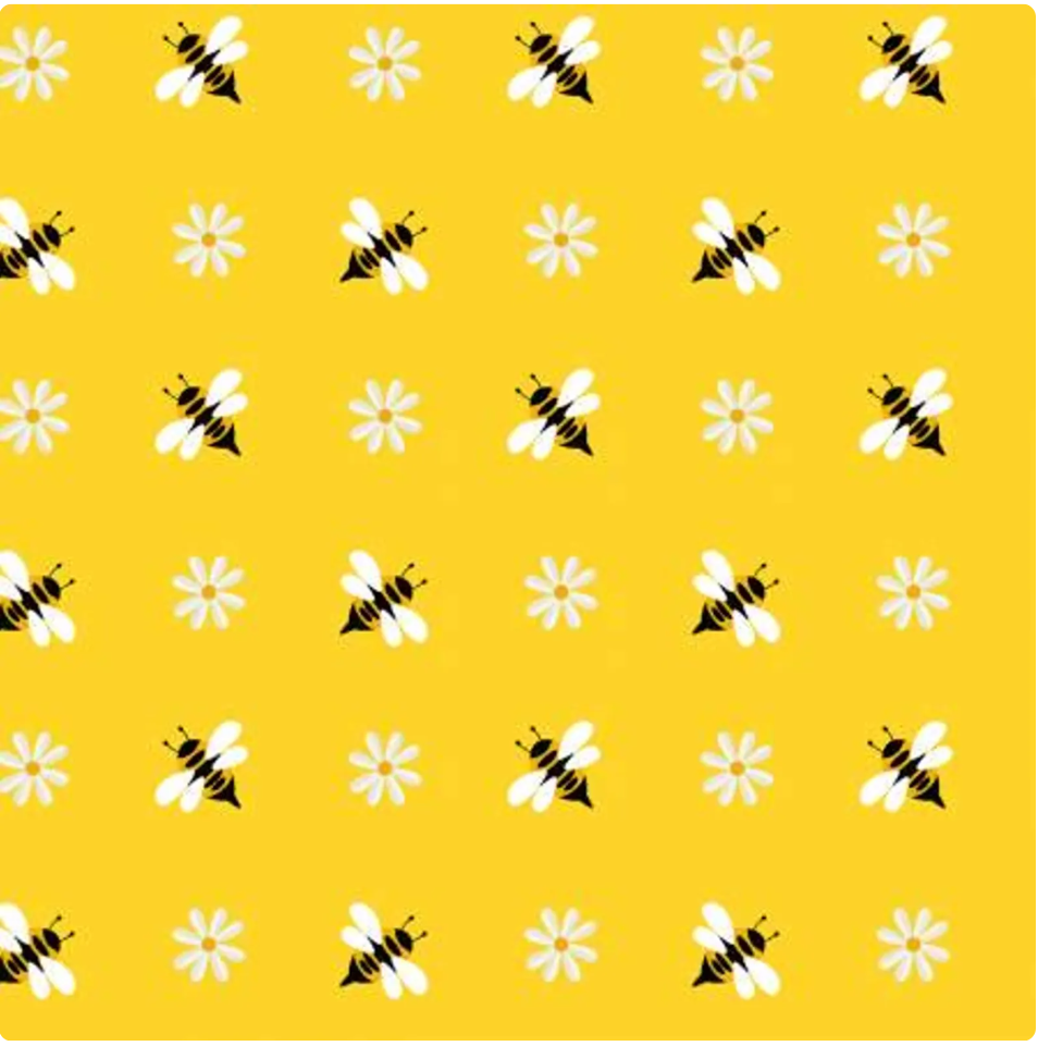 Simple Bees -  DX-3525-4C Yellow by David Textiles