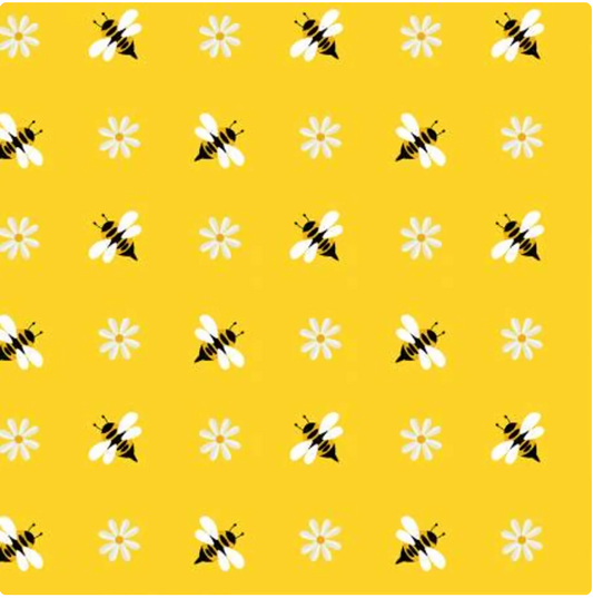 Simple Bees -  DX-3525-4C Yellow by David Textiles