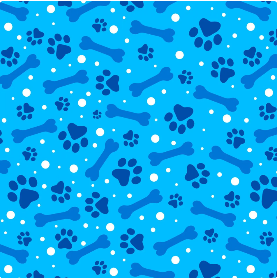 Paws and Bones - DX-4363-4C Lt Blue by David Textiles