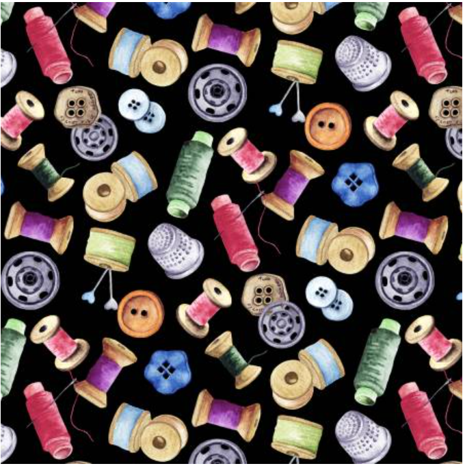 Sewing Materials - DX-4433-4C Multi by David Textiles