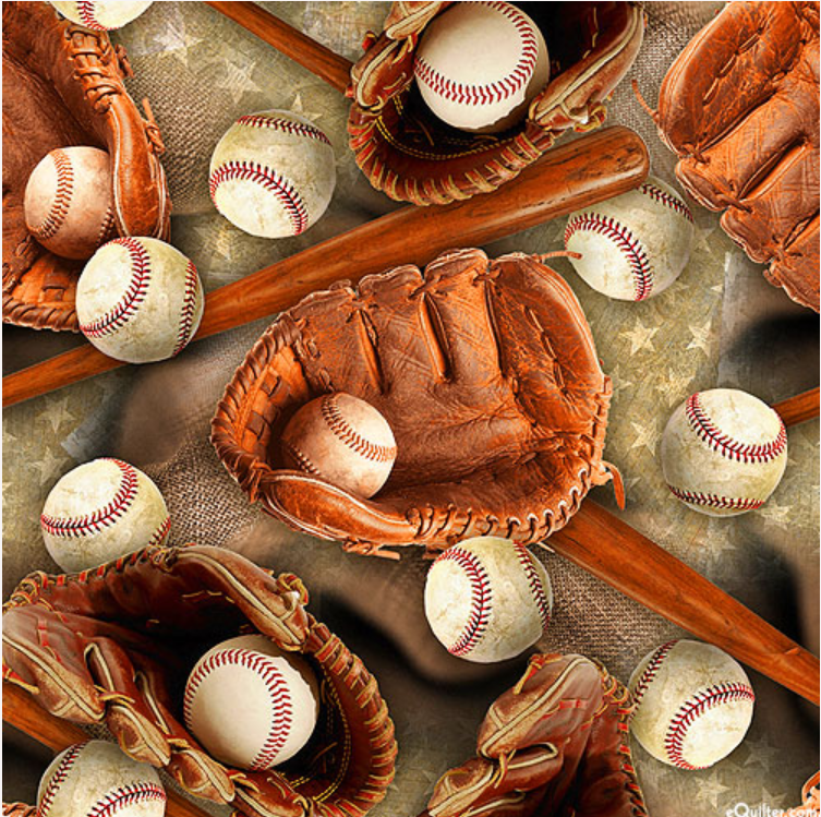 Baseball Stars - DX-3089-2C by David Textiles