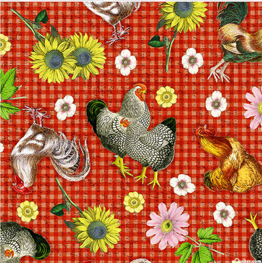 Farmhouse Gingham - Cardinal Red DX-1777-4C by David Textiles