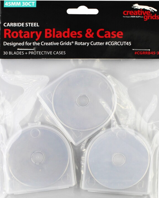 Creative Grids - Carbide Steel Rotary Blades and Case Pkg 0f 30