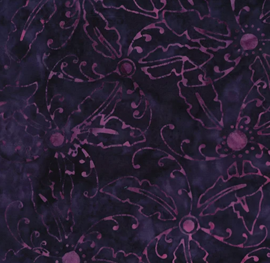 Bali in the Wind - Pinwheels Plum 9236-66 by Benartex