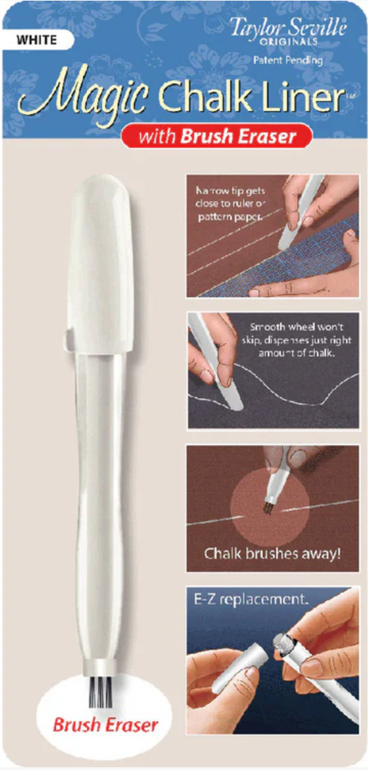 Magic Chalk Liner with Brush Eraser - White - by Taylor Seville Original