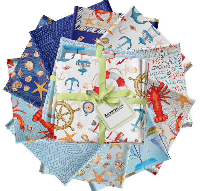 High Tides - Fat Quarter Bundle of 10 by Nicole Decamp for Benartex