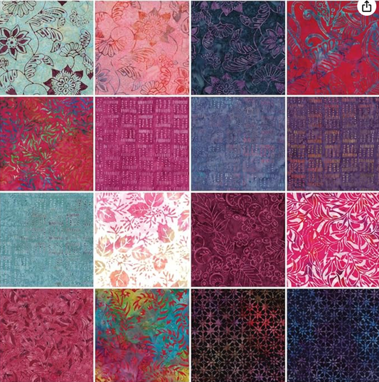 Bali Salsa - 16 Piece Fat Quarter Bundle for Benartex