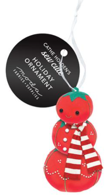 Ornaments - Snowman Tomato Pin Cushion Ornament by MODA