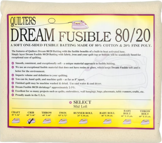 Quilters Dream - Quilters Dream 80/20 Fusible Batting - Crib