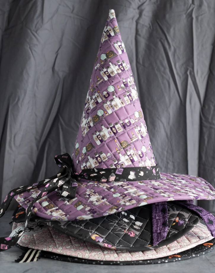The Spellbound Hat - A Quilted Witch Hat Sewing Pattern by Melissa Mortenson