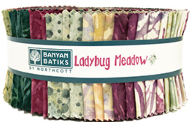Banyan Batiks - Ladybug Meadow - 40 Piece 2 1/2" Design Roll by Northcott