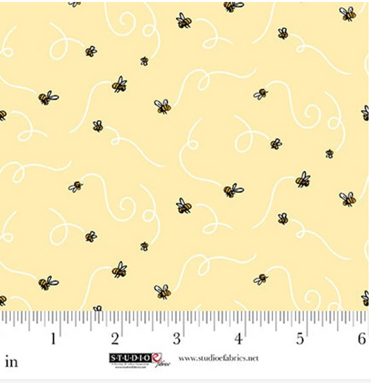 Classic Winnie - Bees Yellow 8719-44  Licensed Fabric by Studio e