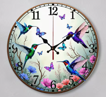Clock - Hummingbirds