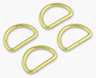 Sallie Tomato - 1" D-Ring Set of 4 - Gold