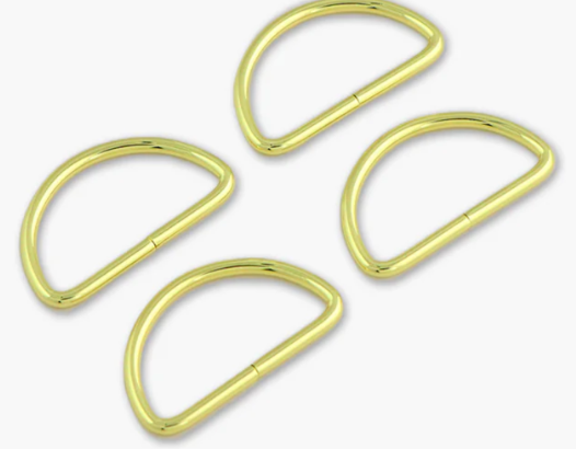 Sallie Tomato - 2" D-Ring Set of 4 - Gold