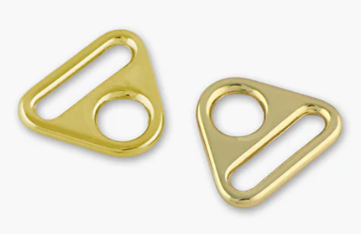 Sallie Tomato - 1" Triangle Ring Pkg of 2 - Gold