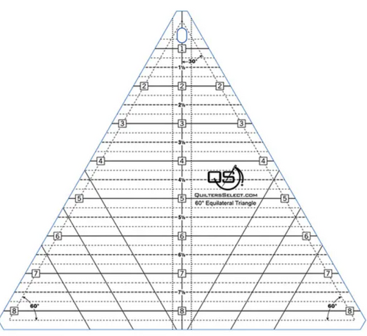 Quilter's Select - 60 Degree Triangle Ruler 8.5" QS-60TRI