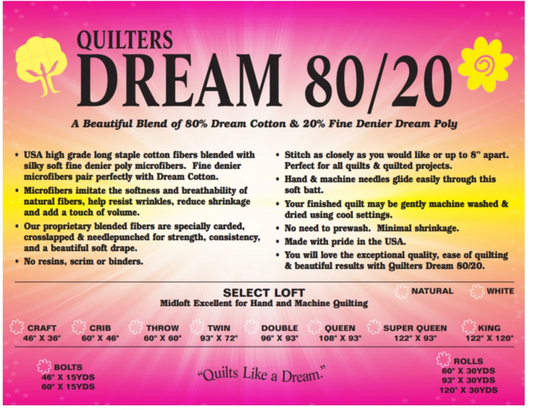 Quilters Dream 80/20 - Natural - Queen
