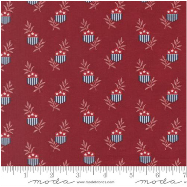 American Gatherings III - Primitive Gatherings Deep Crimson 49320 13 by Moda