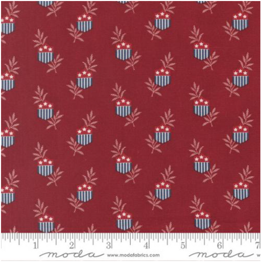 American Gatherings III - Primitive Gatherings Deep Crimson 49320 13 by Moda