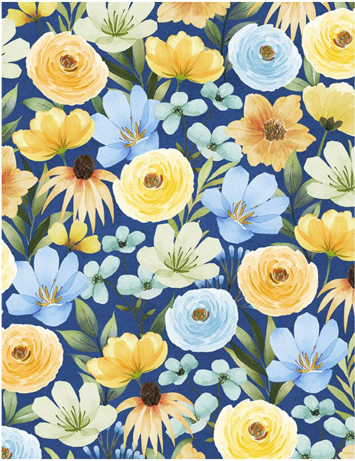 Gentle Meadow - Multi Floral 32112 475 by Wilmington Prints