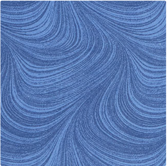 108" Wave Texture Medium Blue Flannel - 2966WF-52 by Benartex