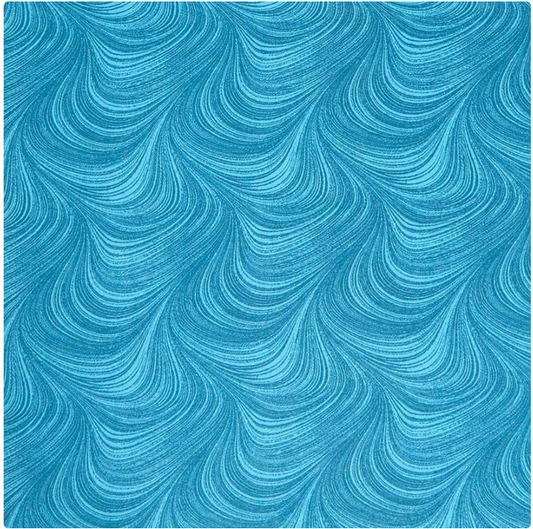 108" Wave Texture Turquoise Flannel - 2966WF-54 by Benartex