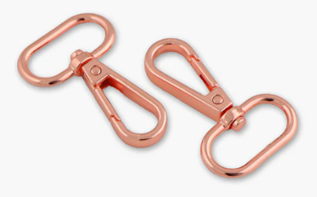 Sallie Tomato - 1" Swivel Hooks Pkg of 2 Rose Gold