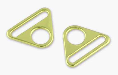 Sallie Tomato - 1 1/2" Triangle Ring Pkg of 2 - Gold