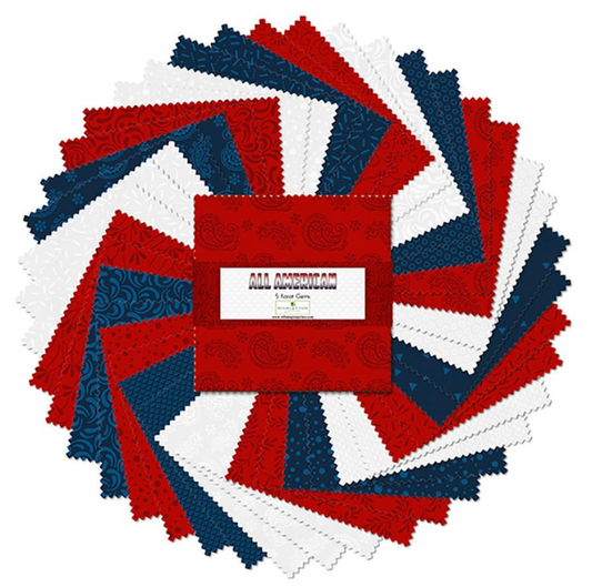 All American - 5 Karat Gems - 5" Squares Pk of 42 507-34-507 by Wilmington Prints