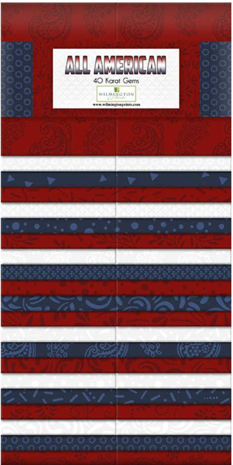 All American - 40 Karat Gems - 2 1/2" Stripes Pk of 40 842-34-842 by Wilmington Prints