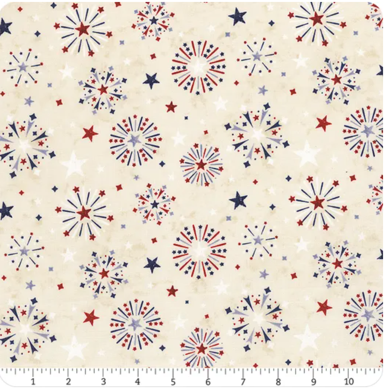 Founding Glory - Fire Works All Over Cream 49363-234 by Wilmington Prints