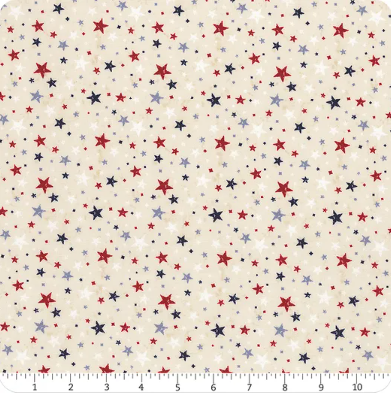 Founding Glory - Star Toss Cream 49365-214 by Wilmington Prints