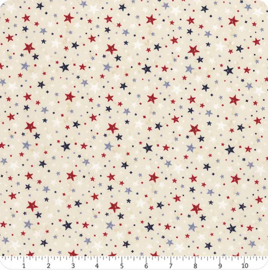 Founding Glory - Star Toss Cream 49365-214 by Wilmington Prints