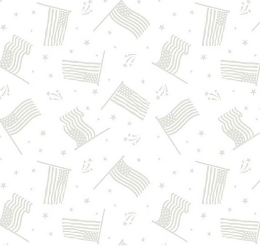Strength & Honor - Flags White on White 39207-100 by Wilmington Prints