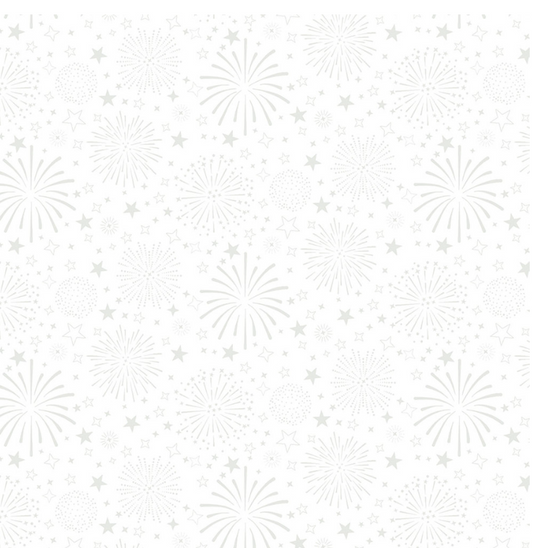Strength & Honor - Fire Works White on White 39205-100 by Wilmington Prints