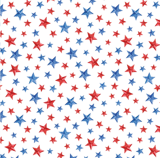 Stars of Liberty White - Red, White & Sweet 15134-09 by Benartex