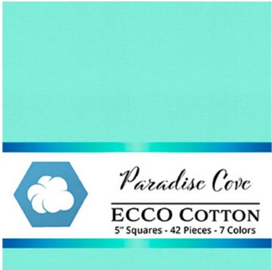 Ecco Cotton - Paradise Cove Pkg of 42 - 5" Squares by Lumin Fabrics
