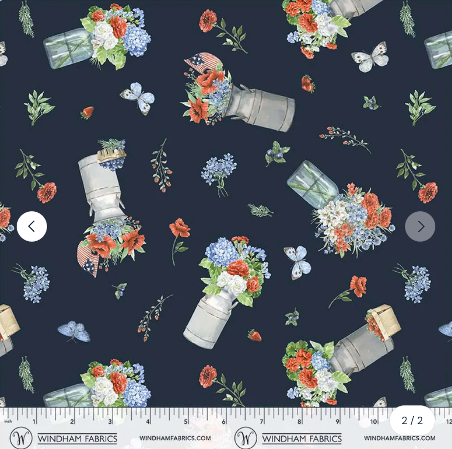 America the Beautiful - Red, White and Beautiful Navy 55134-2 by Windam Fabrics