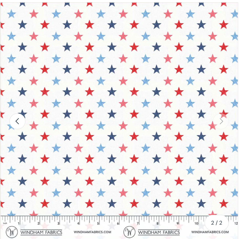 American Tribute - Red/Blue Stars 55293-2 by Whistler Studios for Windam Fabrics