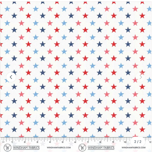 American Tribute - Red/Blue Stars 55293-2 by Whistler Studios for Windam Fabrics