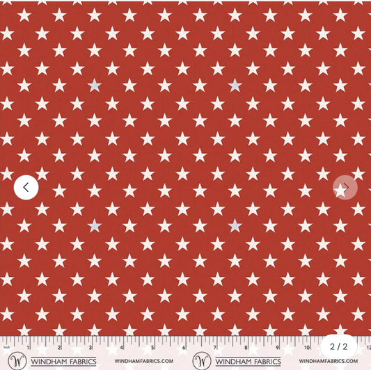 American Tribute - Red/White Stars 55295-3 by Whistler Studios for Windam Fabrics