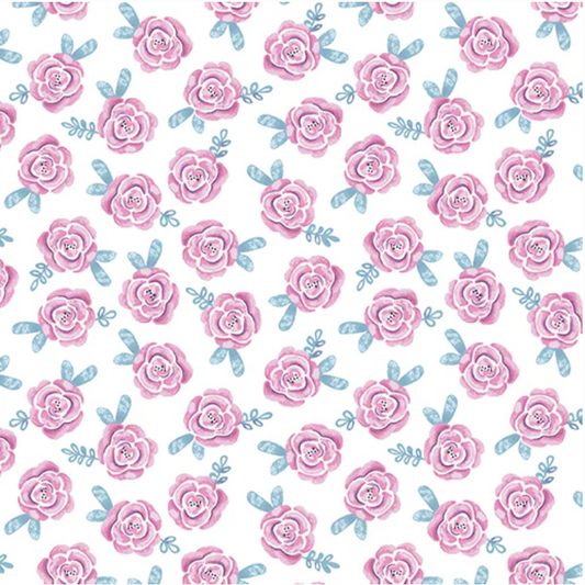 Dreamers - Dreamers Rose Pink & White 13411P-22 by Benartex