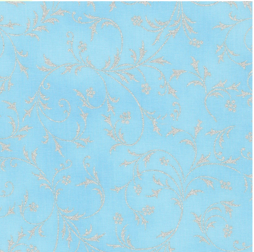 Holiday Flourish - Snow Flower Sky 21600-63 by Robert Kaufman